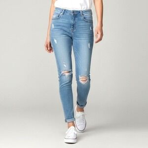 Iris Jeans Los Angeles Womens Skinny Distressed Light Wash Mid Rise Size 3 NEW